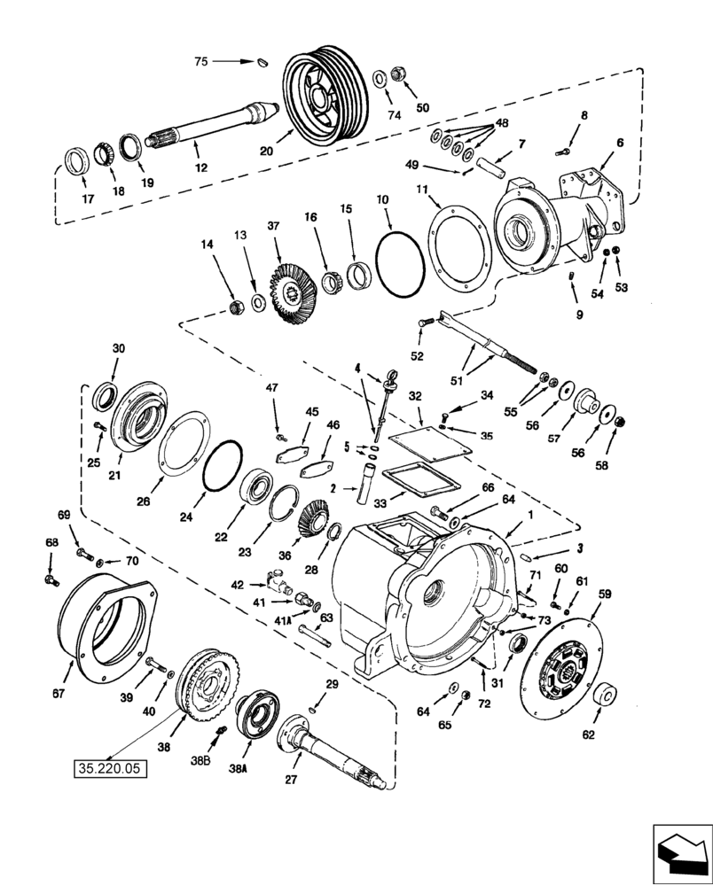 Схема запчастей Case IH 2588 - (14.102.01) - POWER TAKEOFF DRIVE (14) - MAIN GEARBOX & DRIVE