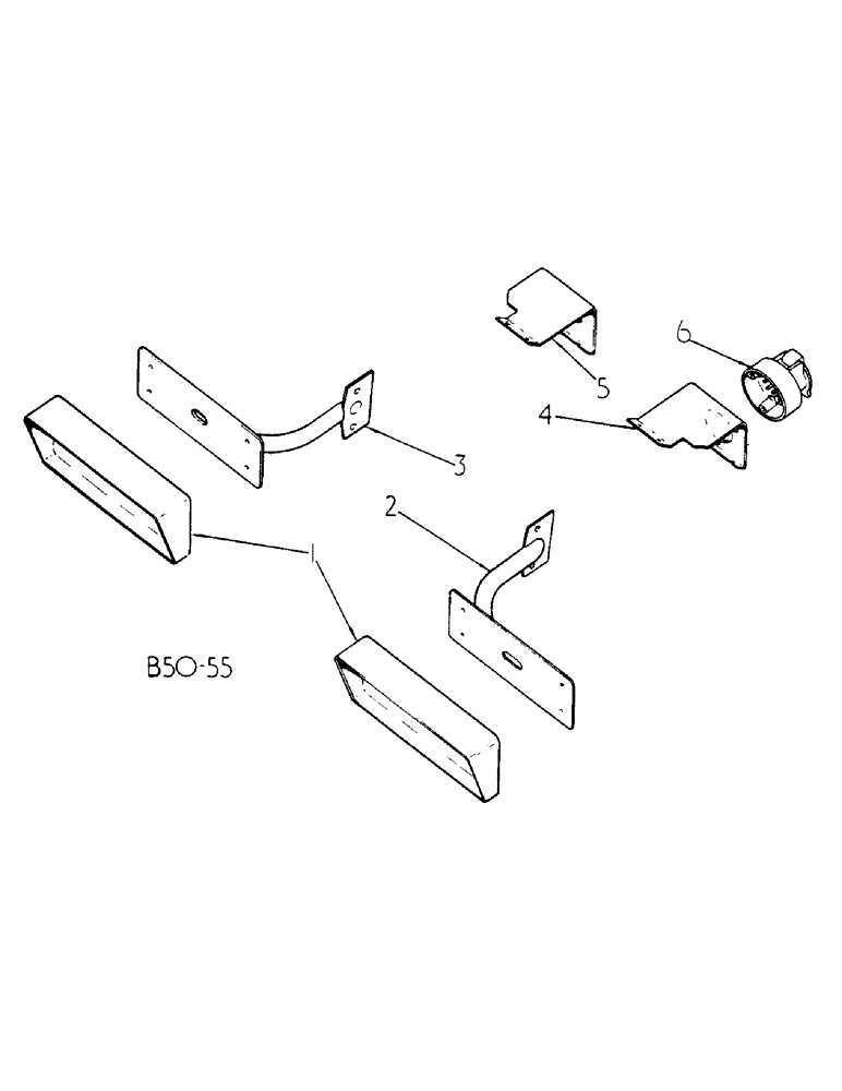 Схема запчастей Case IH 278 - (08-020) - CAB LIGHT SUPPORTS AND 7-PIN SOCKET (06) - ELECTRICAL