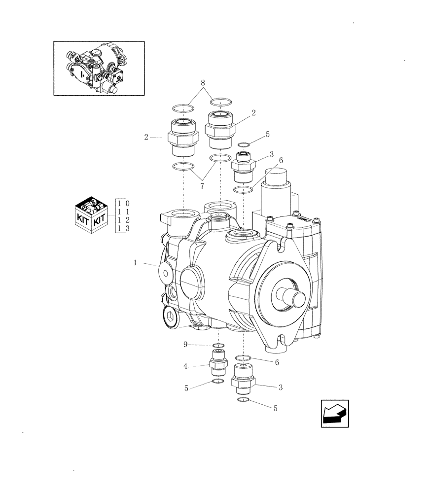 Схема запчастей Case IH 7010 - (35.220.04) - PUMP, HYD. FEEDER - 9010 (35) - HYDRAULIC SYSTEMS