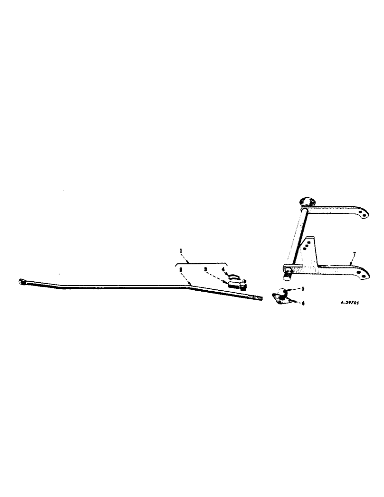 Схема запчастей Case IH 1AV-193 - (K-5) - RIGID ROCKSHAFT WITH LIFT LINK 