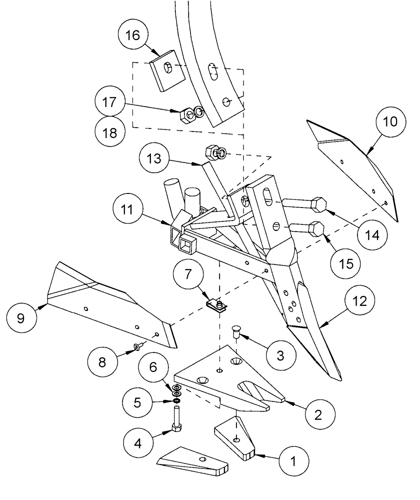 Схема запчастей Case IH ATX - (10-32) - STANDARD ANDERSON OPENER, TRIPLE SHOOT 12 INCH LIQUID FERTILIZER BEFORE 06/2003 (09) - CHASSIS/ATTACHMENTS