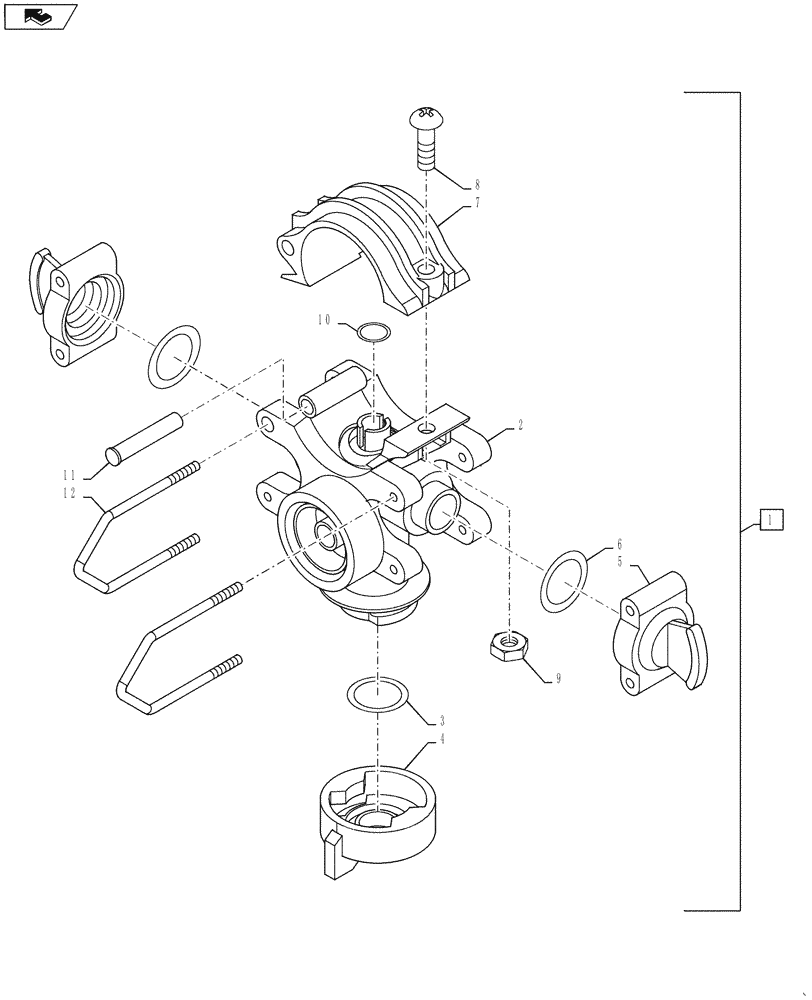 Схема запчастей Case IH 4420 - (11-077[03]) - WILGER, INTEGRATED SADDLE/NOZZLE BREAKDOWN Options