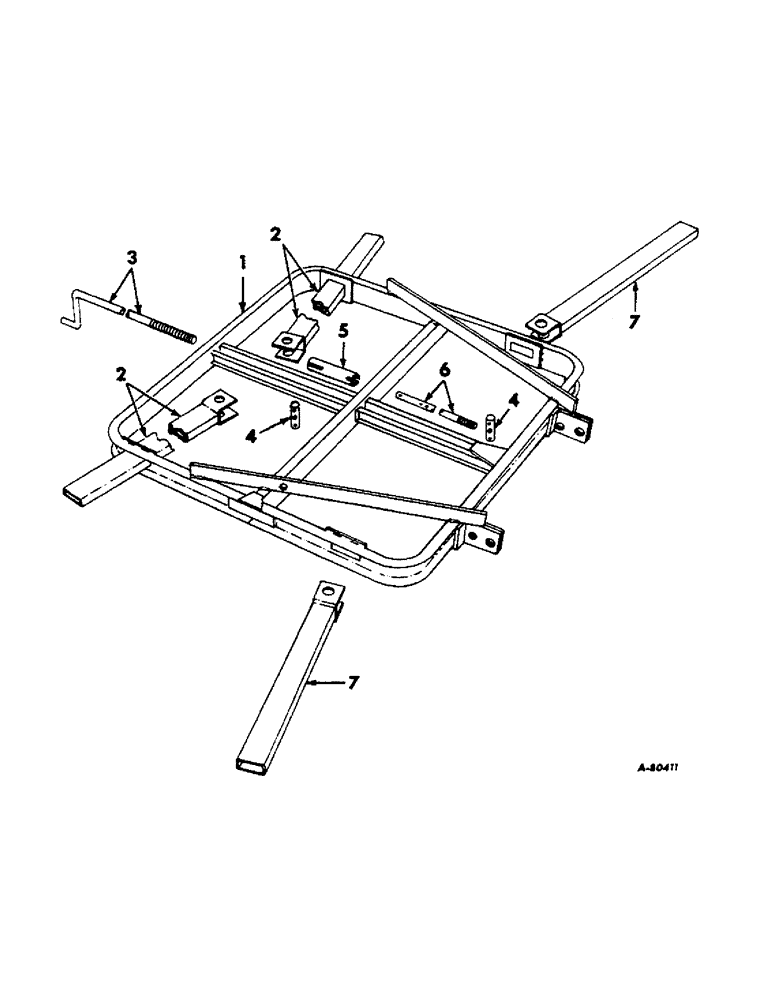 Схема запчастей Case IH 130 - (T-2) - FRAME AND GANG BAR TUBES 