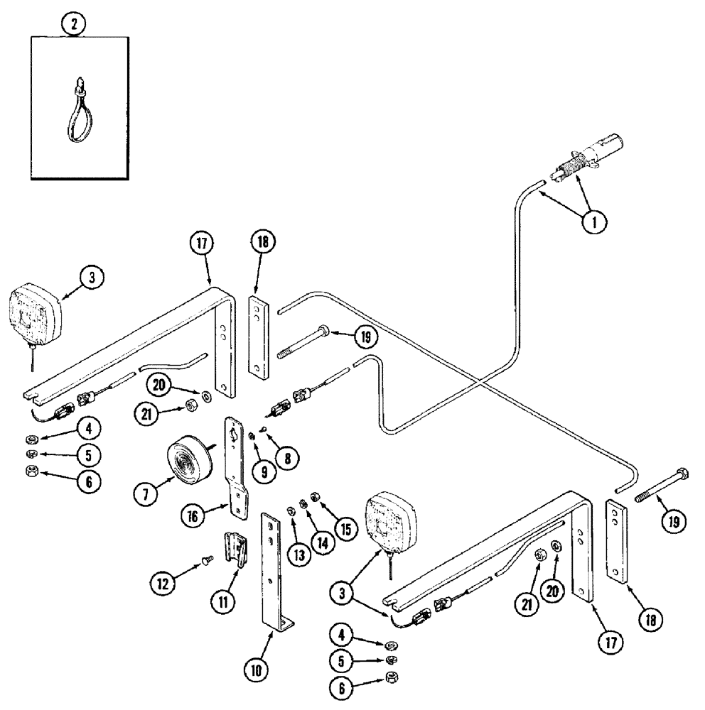 Схема запчастей Case IH 3950 - (4-1) - LIGHTING SYSTEM (04) - ELECTRICAL SYSTEMS