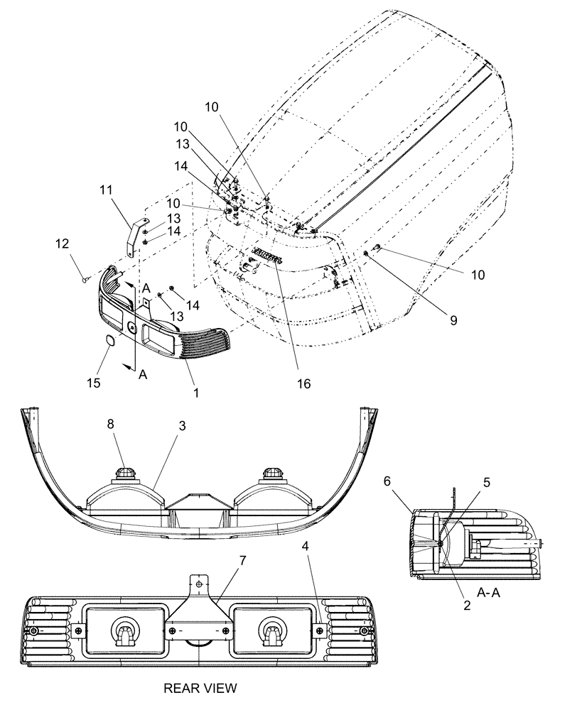 Схема запчастей Case IH FARMALL 40 - (08.03.01) - HOOD HEADLAMP & HARDWARE (08) - SHEET METAL