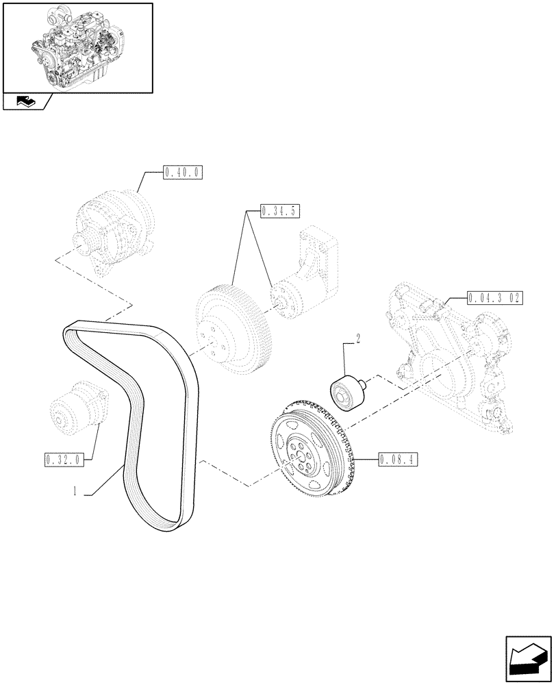 Схема запчастей Case IH F4GE9684B J604 - (0.34.0) - WATER PUMP - CONTROL (2856091) 