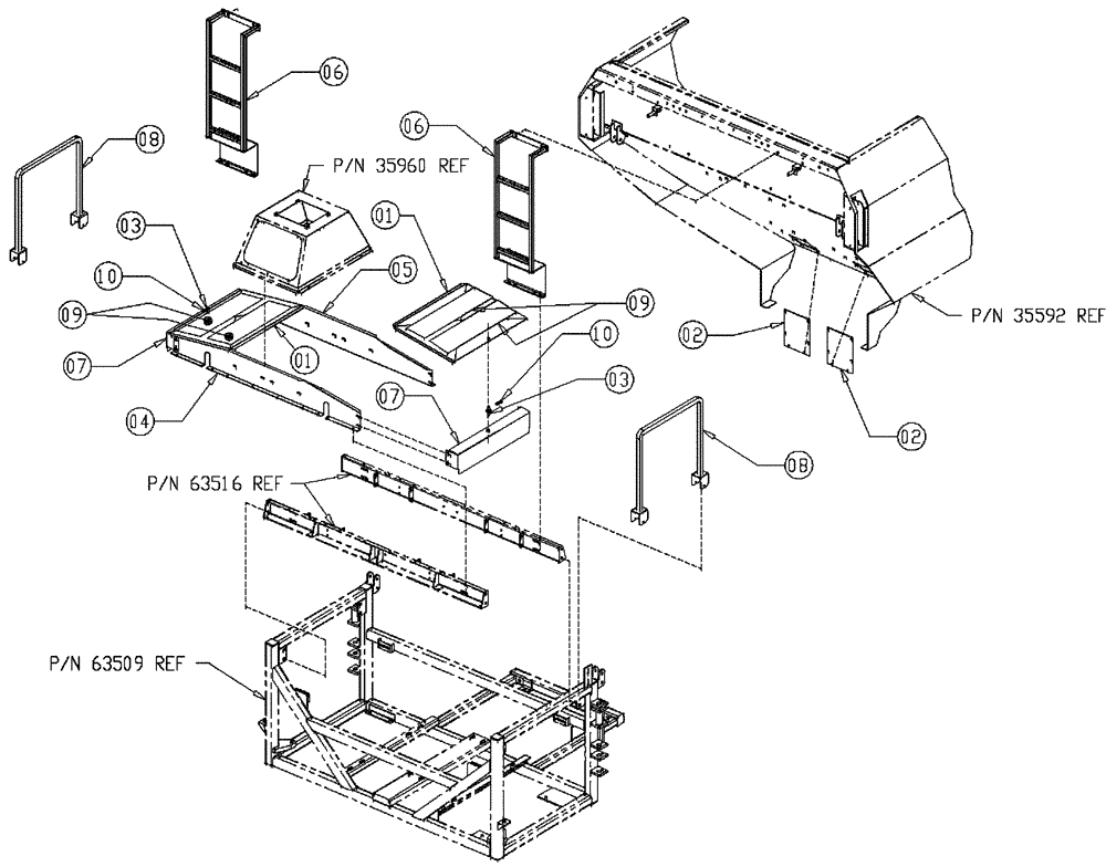 Схема запчастей Case IH 437 - (02-001) - SINGLE BIN GROUP Bin Group