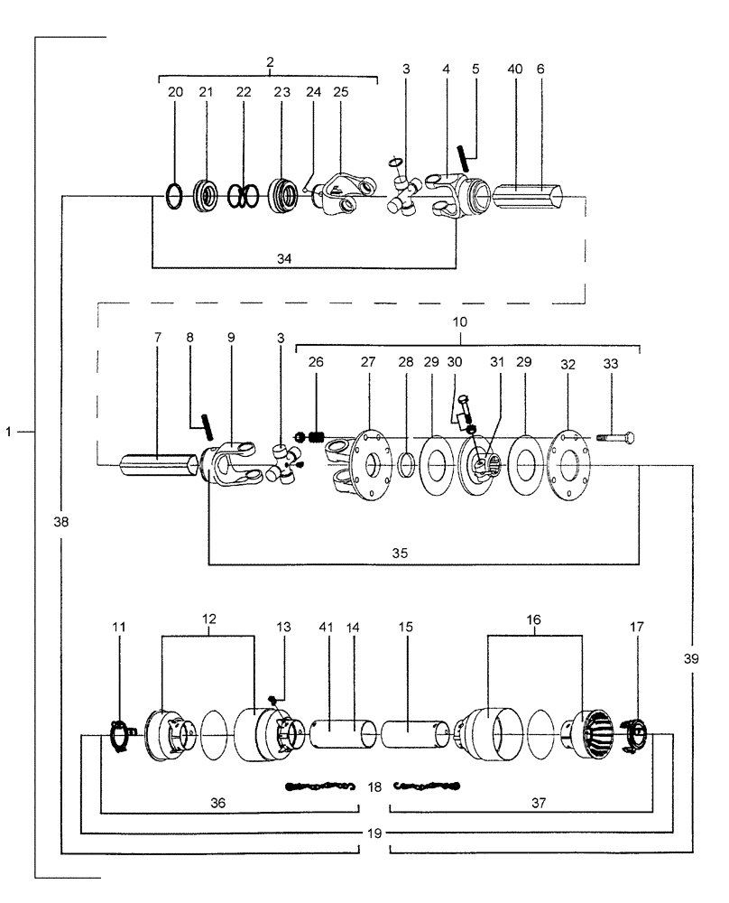 Схема запчастей Case IH 716729016 - (011) - DRIVELINE 