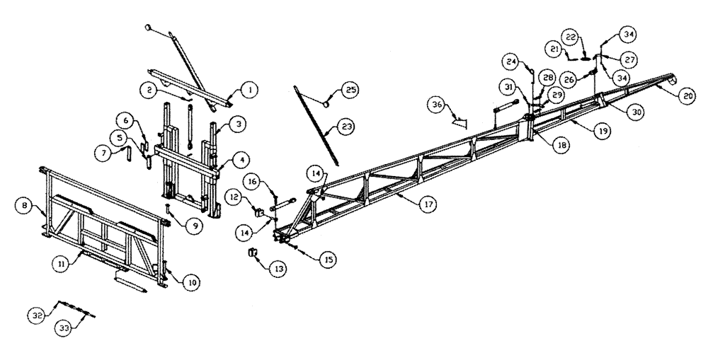 Схема запчастей Case IH TYLER - (07-003) - BOOM ASSEMBLY (90) TYLER SPRAYER (09) - BOOMS