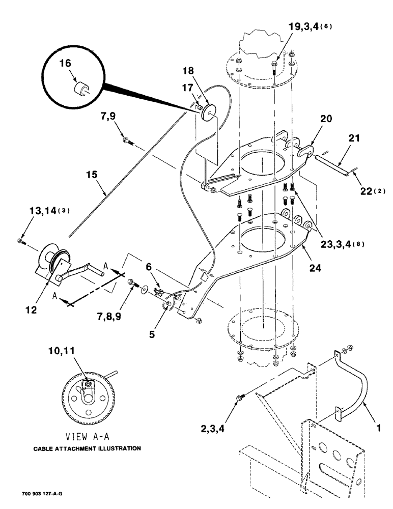 Схема запчастей Case IH 8750 - (9-34) - SPOUT HINGE KIT, HK70638 SPOUT HINGE KIT COMPLETE, INCLUDES PAGES 9-34 THRU 9-36 (09) - CHASSIS