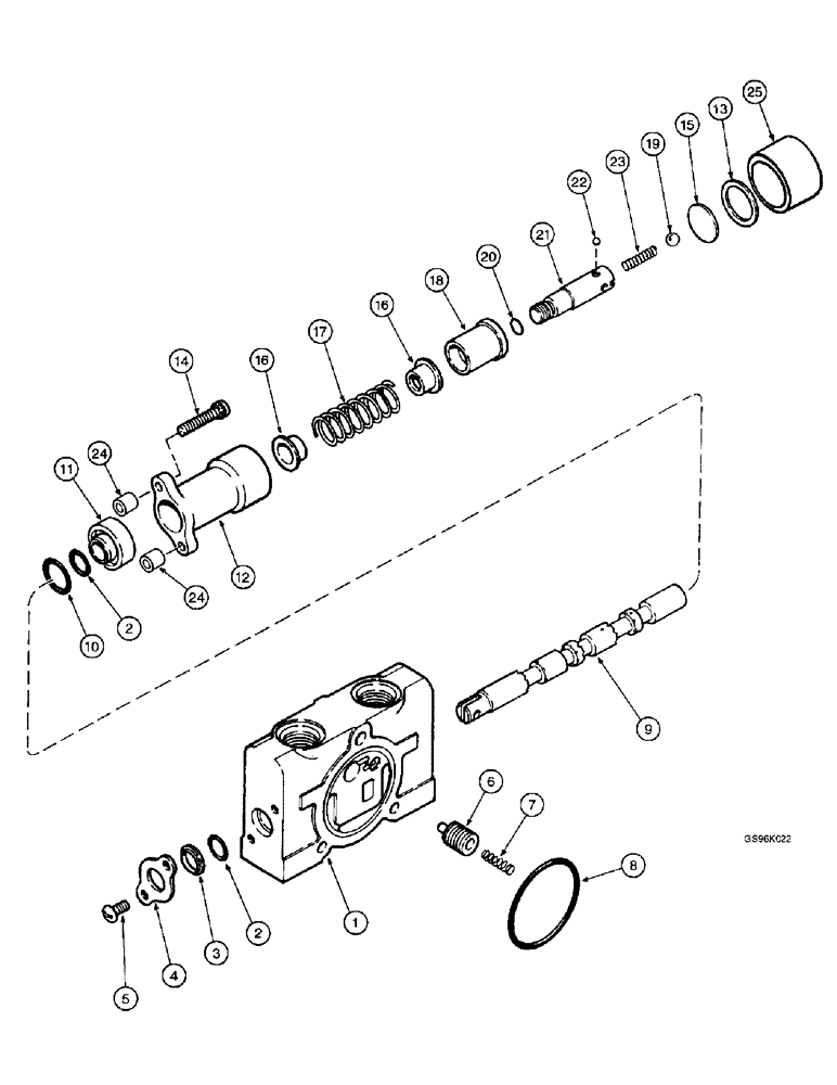 Схема запчастей Case IH L300 - (8-40) - VALVE SECTION, BOOM (08) - HYDRAULICS