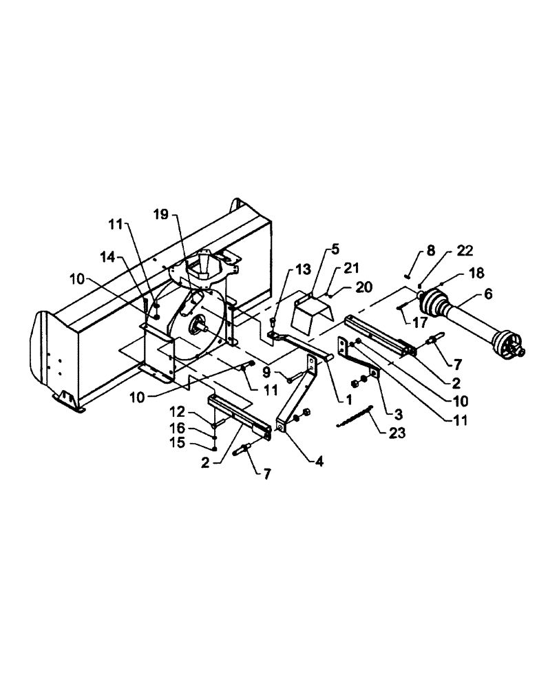 Схема запчастей Case IH BS151 - (210) - THREE POINT HITCH - REAR MOUNT 