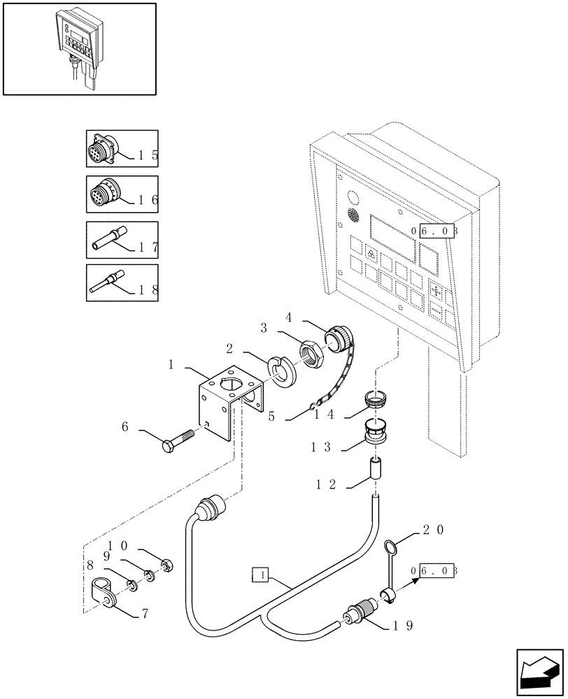 Схема запчастей Case IH RBX341 - (06.04[01]) - WIRE HARNESS (06) - ELECTRICAL SYSTEMS