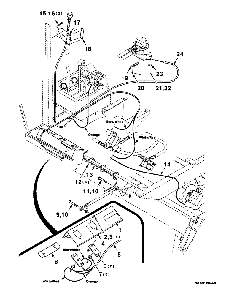 Схема запчастей Case IH 8820 - (9-100) - ADAPTER KIT ASSEMBLY, REEL LIFT ELECTRICAL, TRACTOR, TO BE ORDERED THRU WHOLEGOODS ONLY (58) - ATTACHMENTS/HEADERS