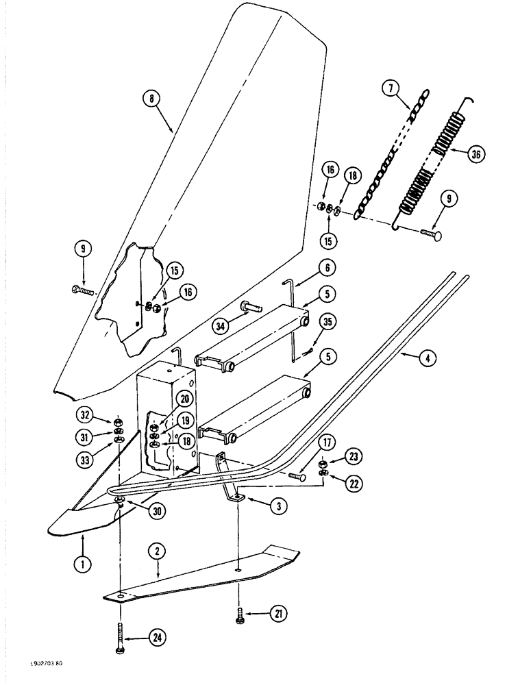 Схема запчастей Case IH 1822 - (9A-068) - PLANT LIFTER RIGHT (13) - PICKING SYSTEM