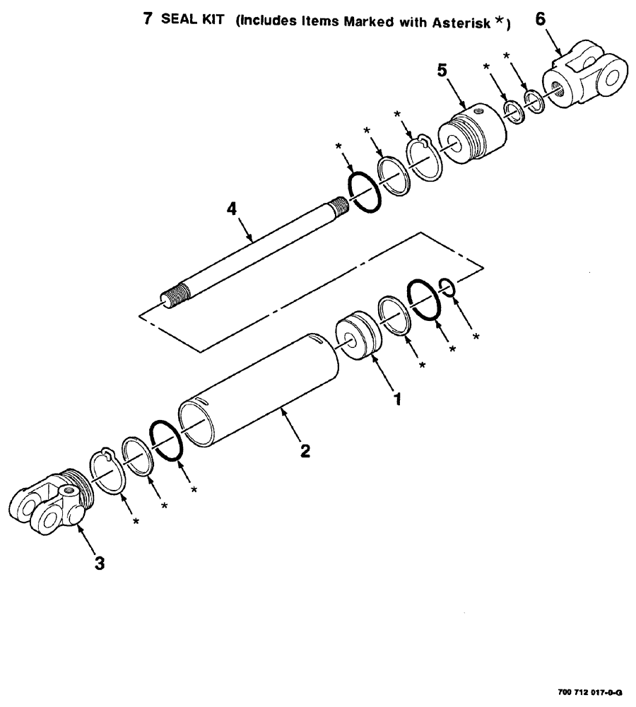 Схема запчастей Case IH 8880 - (08-078) - HYDRAULIC CYLINDER ASSEMBLY (HEADER TILT) (2-1/2 INCH BORE X 8 INCH STROKE) (35) - HYDRAULIC SYSTEMS