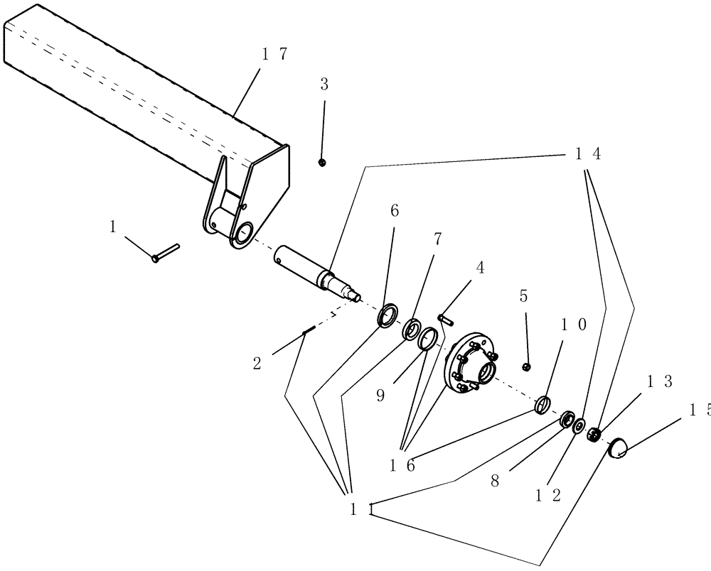 Схема запчастей Case IH SRX160 - (D.12.A[02]) - WHEEL - ASSEMBLY, CART 817 HUB AND SPINDLE D - Travel