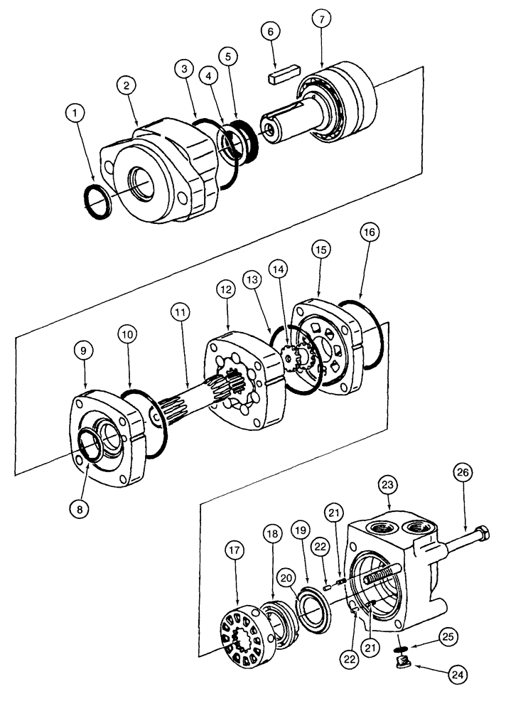 Схема запчастей Case IH 2155 - (8-62) - CONVEYOR UNLOADER MOTOR ASSEMBLY (07) - HYDRAULICS