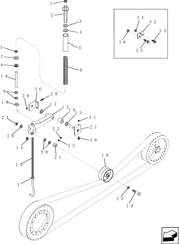 Схема запчастей Case IH 2577 - (60.130.05) - FEEDER - JACKSHAFT IDLER PIVOT (60) - PRODUCT FEEDING