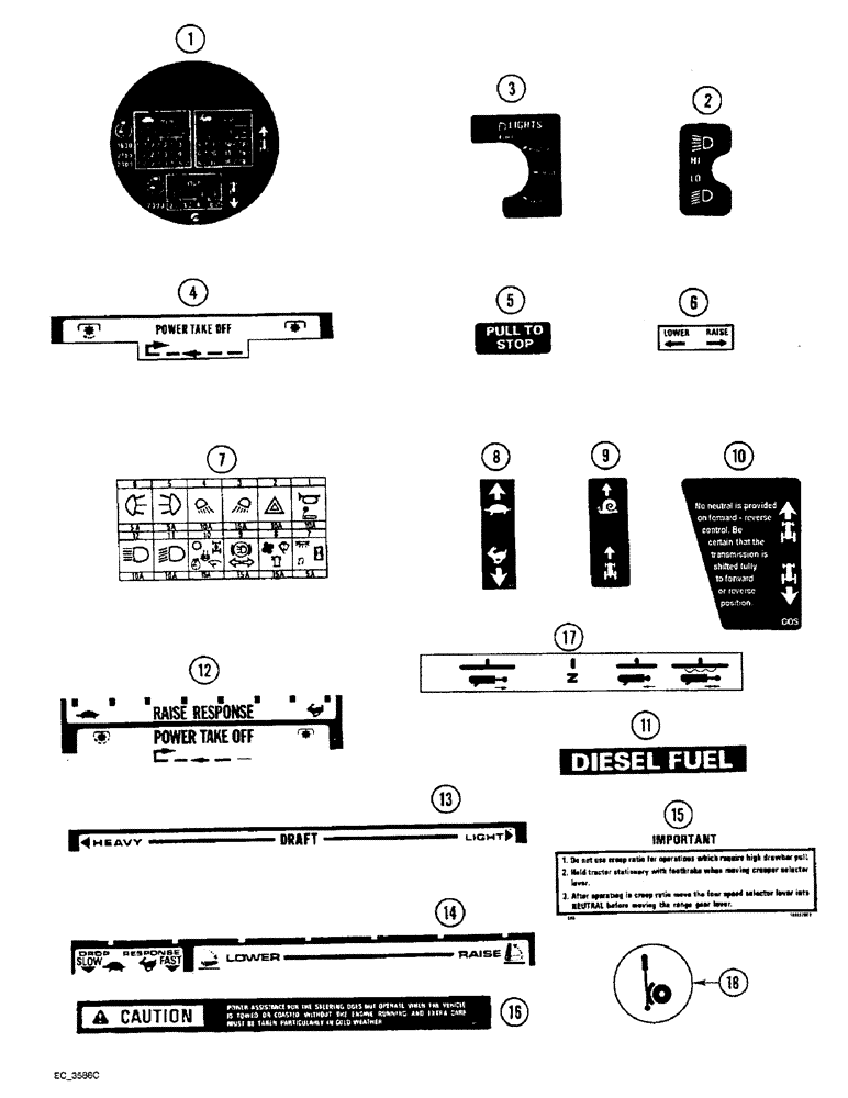 Схема запчастей Case IH 4240 - (9-116) - DECALS (09) - CHASSIS/ATTACHMENTS