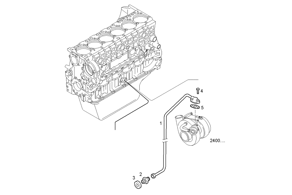 Схема запчастей Case IH F3BE0684E B003 - (3064.012) - OIL DELIVERY LINE 