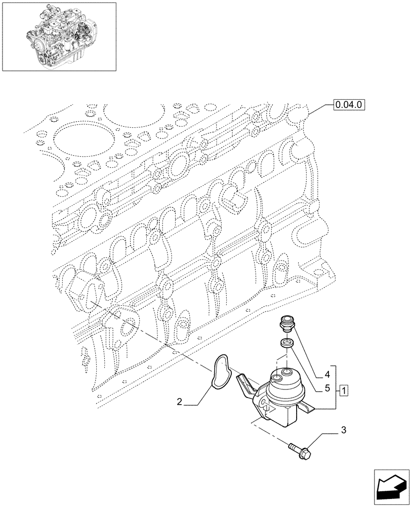 Схема запчастей Case IH F4GE9684B J601 - (0.20.1[01]) - FUEL PUMP (2830121) 