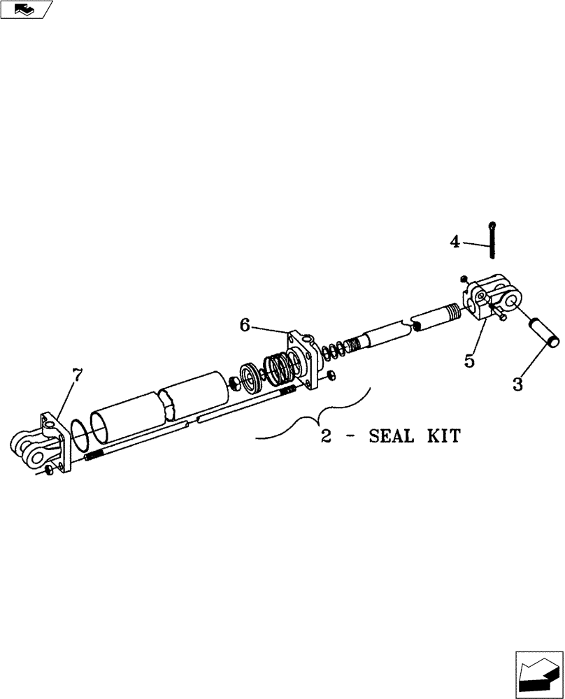 Схема запчастей Case IH 1000 - (35.100.02) - HYDRAULIC CYLINDER (35) - HYDRAULIC SYSTEMS