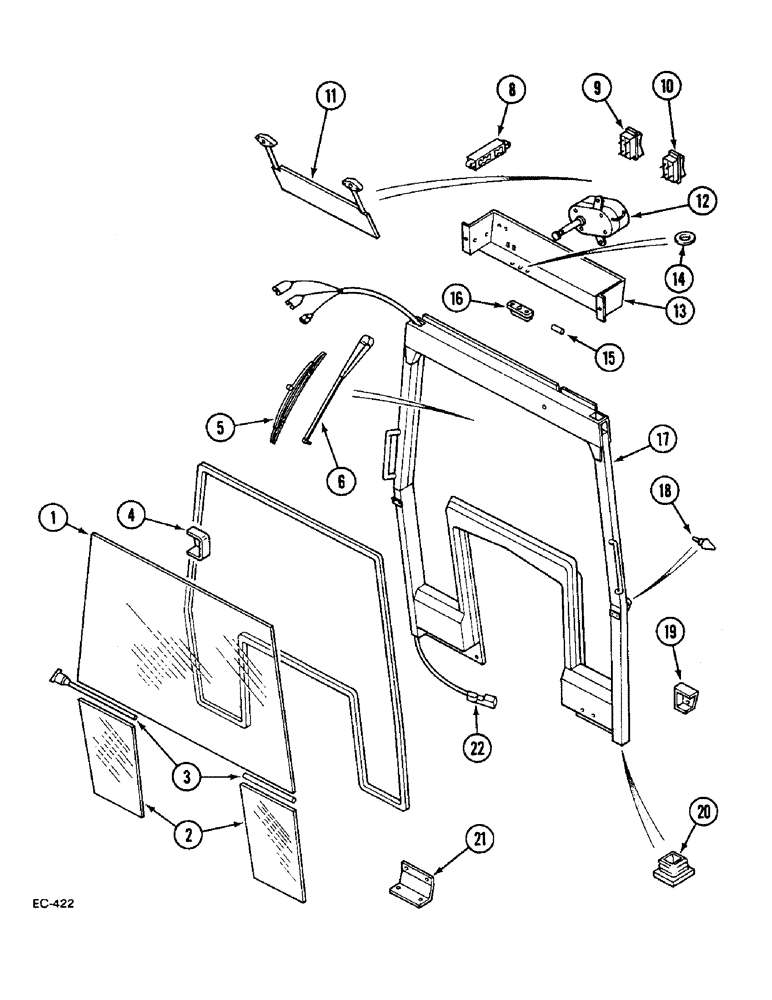 Схема запчастей Case IH 633 - (9-724) - FRONT PANEL, STANDARD 85 CAB (09) - CHASSIS/ATTACHMENTS