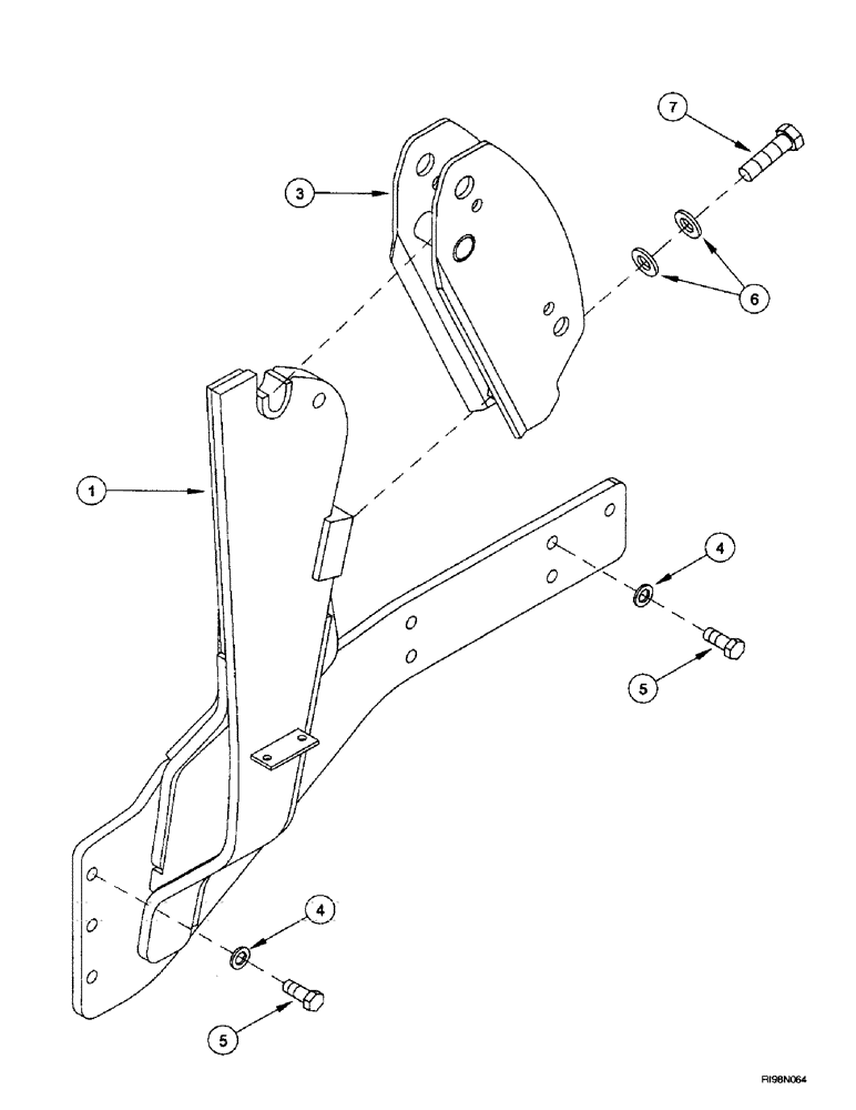 Схема запчастей Case IH L550 - (9-12) - MOUNTING BRACKETS (MX80 - 100) (09) - CHASSIS/ATTACHMENTS