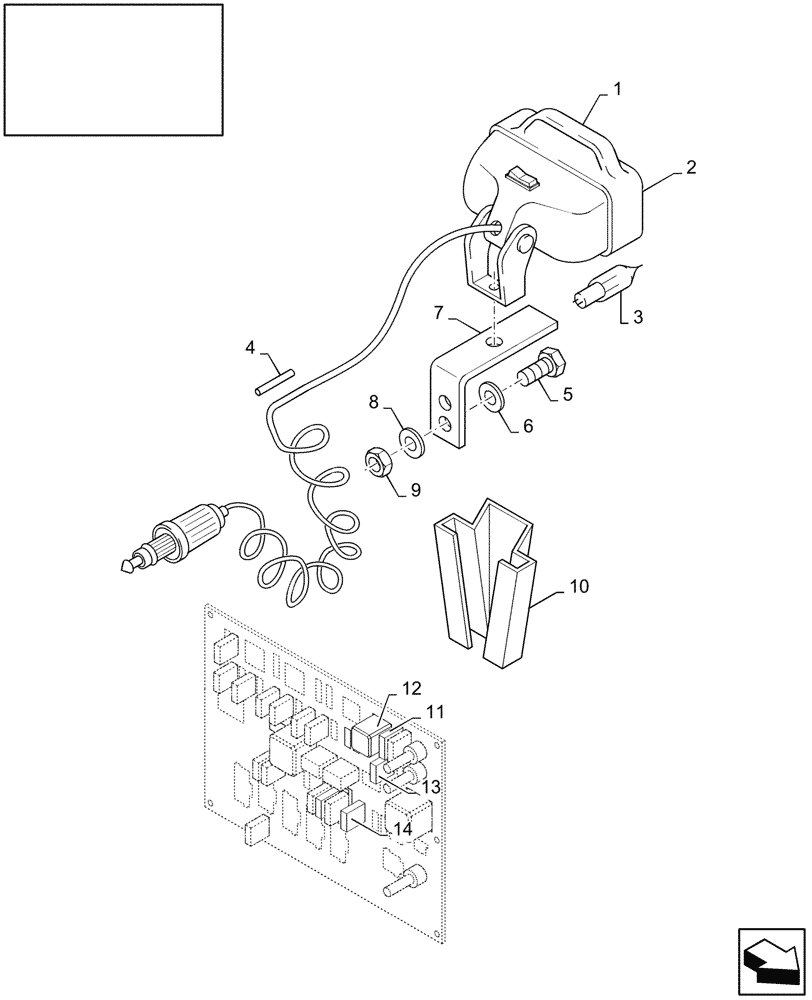 Схема запчастей Case IH LB333R - (18.87732914[01]) - DIA : WORKING LIGHT KIT (18) - ACCESSORIES