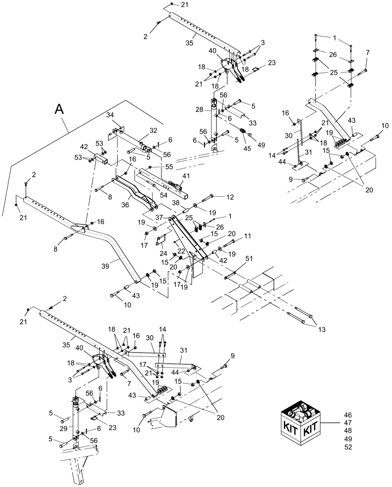 Схема запчастей Case IH DH302 - (20.05.08) - REEL ARMS (13) - REEL