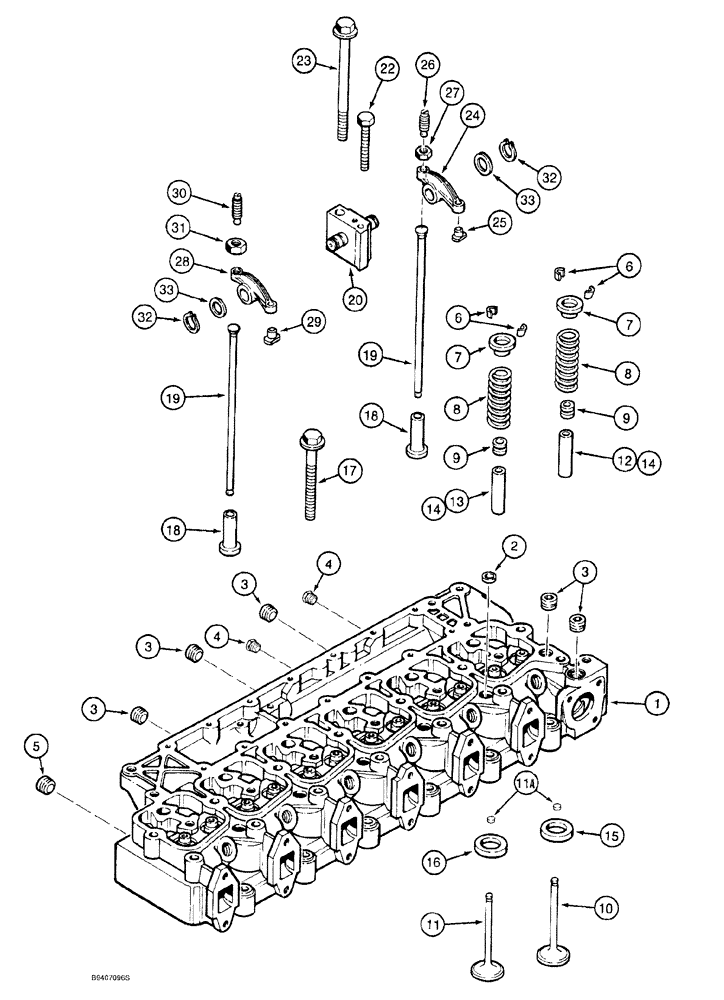 Схема запчастей Case IH SPX3185 - (03-028) - ENGINE - CYLINDER HEAD & VALVE MECHANISM (01) - ENGINE