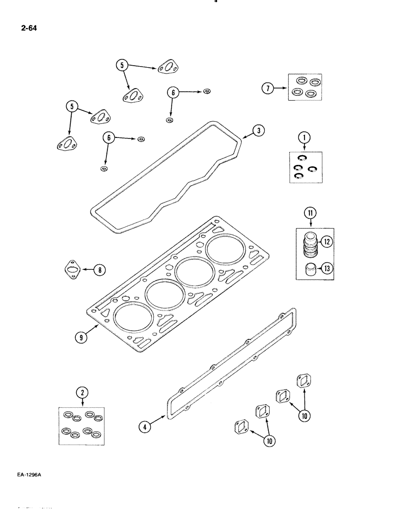 Схема запчастей Case IH 885 - (2-064) - SERVICE KITS (02) - ENGINE