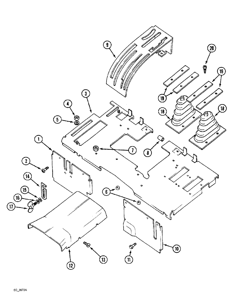 Схема запчастей Case IH 4240 - (9-026) - SEAT DECK, TRACTOR WITHOUT CAB (09) - CHASSIS/ATTACHMENTS