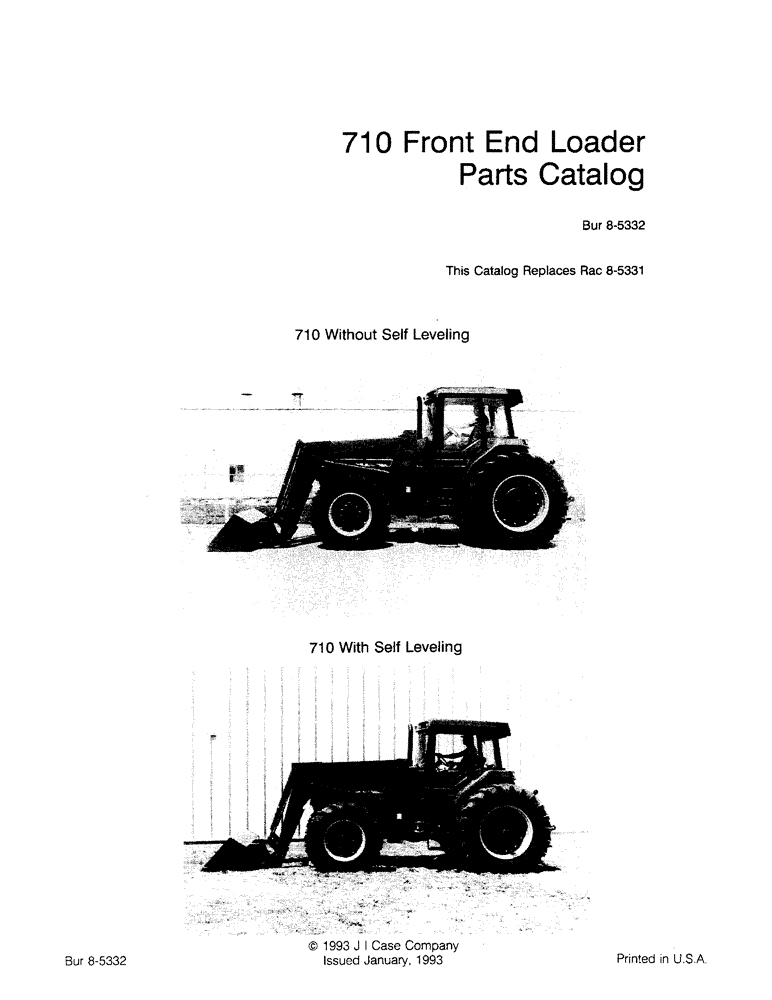 Схема запчастей Case IH 710 - (1-01) - 710 FRONT END LOADER PARTS CATALOG (00) - PICTORIAL INDEX