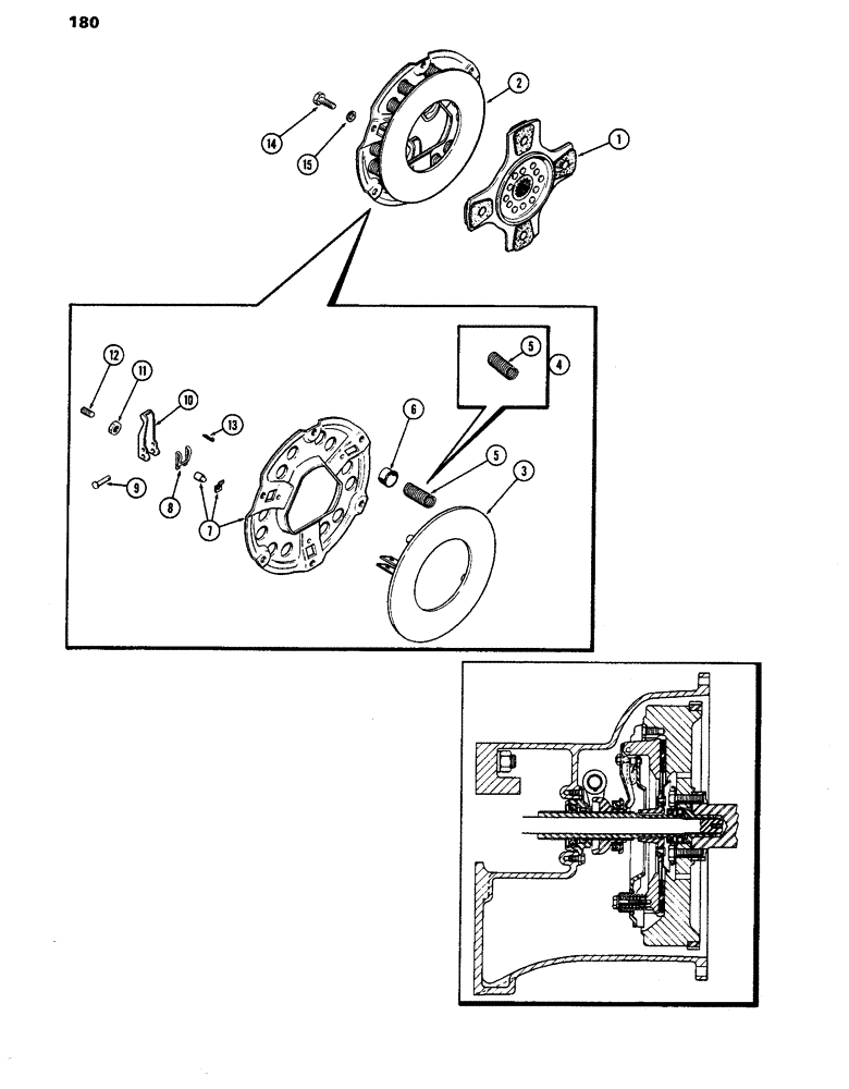 Схема запчастей Case IH 770 - (180) - CLUTCH, MECHANICAL SHIFT (06) - POWER TRAIN