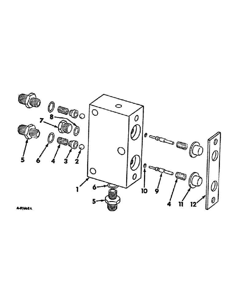 Схема запчастей Case IH 5088 - (10-60) - HYDRAULICS, HYDRAULIC SEAT VALVE, FOR USE WITH HYD SEAT WITHOUT AIR-OIL SUSPENSION (07) - HYDRAULICS