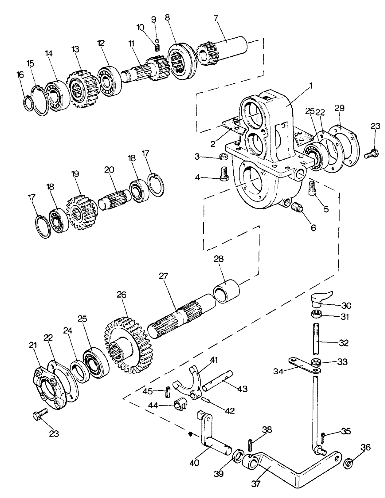 Схема запчастей Case IH 996 - (C06-1) - GEARBOX, TRANSFER GEARBOX 4WD TRACTORS MK3 - CARRARO AXLE, 990 4WD, 995 4WD, 996 4WD Gearbox