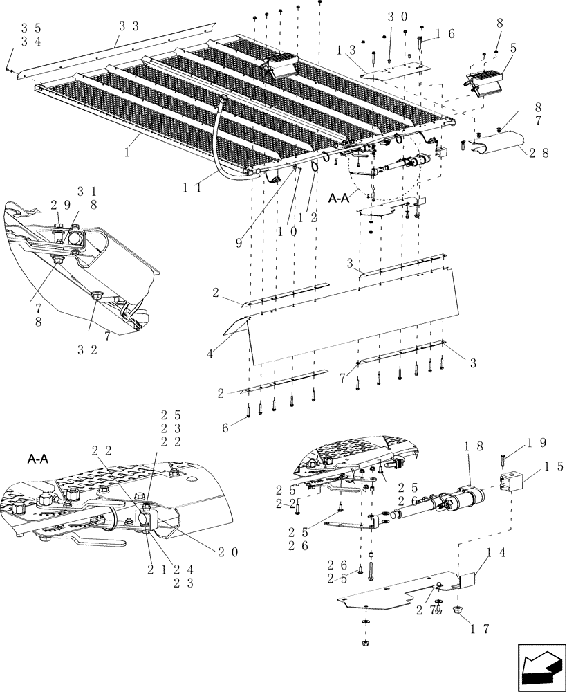 Схема запчастей Case IH 6130 - (74.114.09[02]) - SIEVE ASSEMBLY, UPPER REMOTE (74) - CLEANING