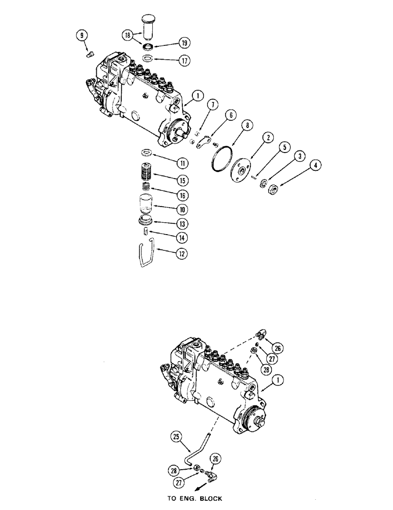 Схема запчастей Case IH 1570 - (050) - FUEL INJECTION PUMP, 504BDT DIESEL ENGINE (03) - FUEL SYSTEM