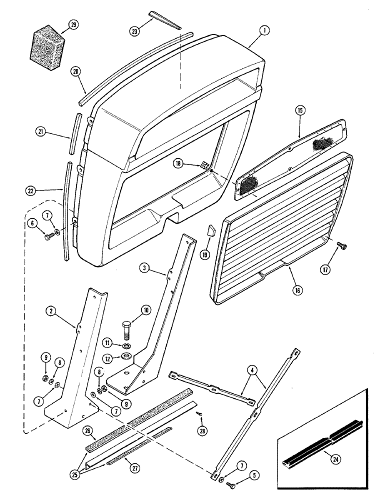 Схема запчастей Case IH 1370 - (388) - GRILLE (09) - CHASSIS/ATTACHMENTS