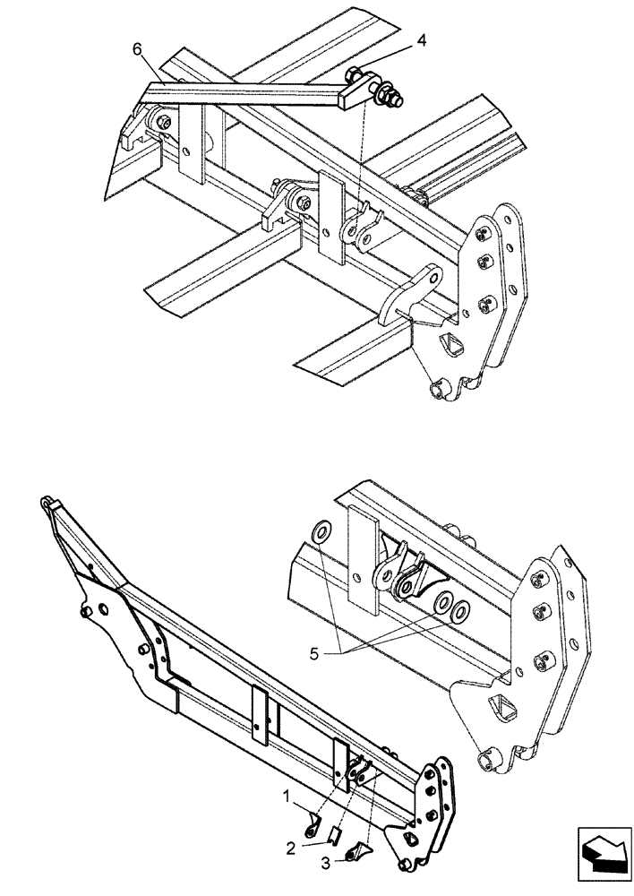 Схема запчастей Case IH ATX400 - (5.140.1) - KIT - CENTER BEAM TIE MOUNT Options