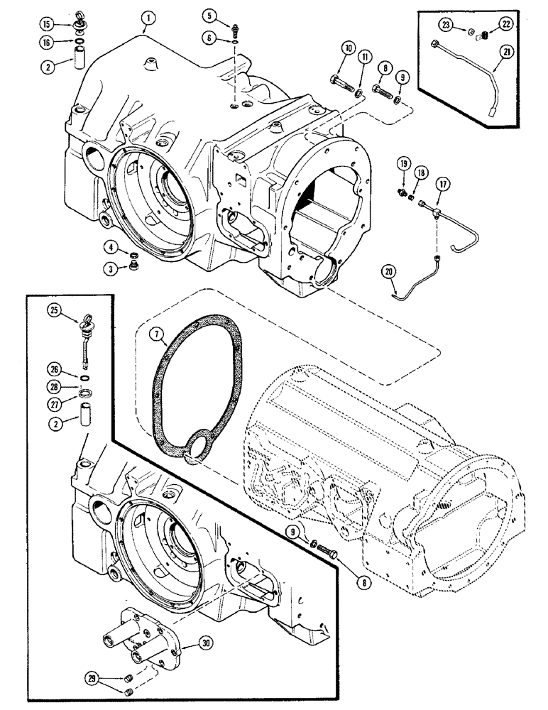 Схема запчастей Case IH 1370 - (156) - TRANSMISSION HOUSING (06) - POWER TRAIN