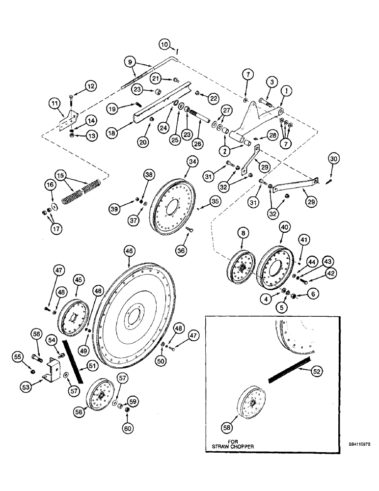 Схема запчастей Case IH 2166 - (9A-04) - BELT DRIVE, RIGHT-HAND SIDE (13) - FEEDER