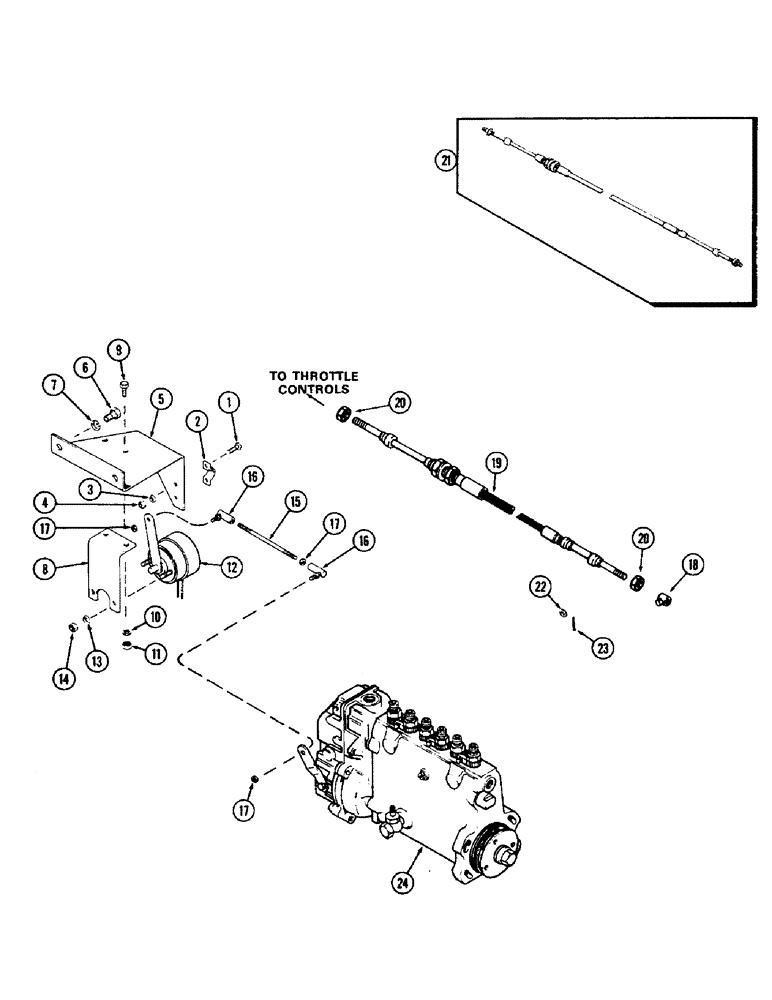 Схема запчастей Case IH 2470 - (047A) - FUEL INJECTION SYSTEM, 504BDT DIESEL ENGINE, FUEL INJECTION PUMP CONTROLS (03) - FUEL SYSTEM