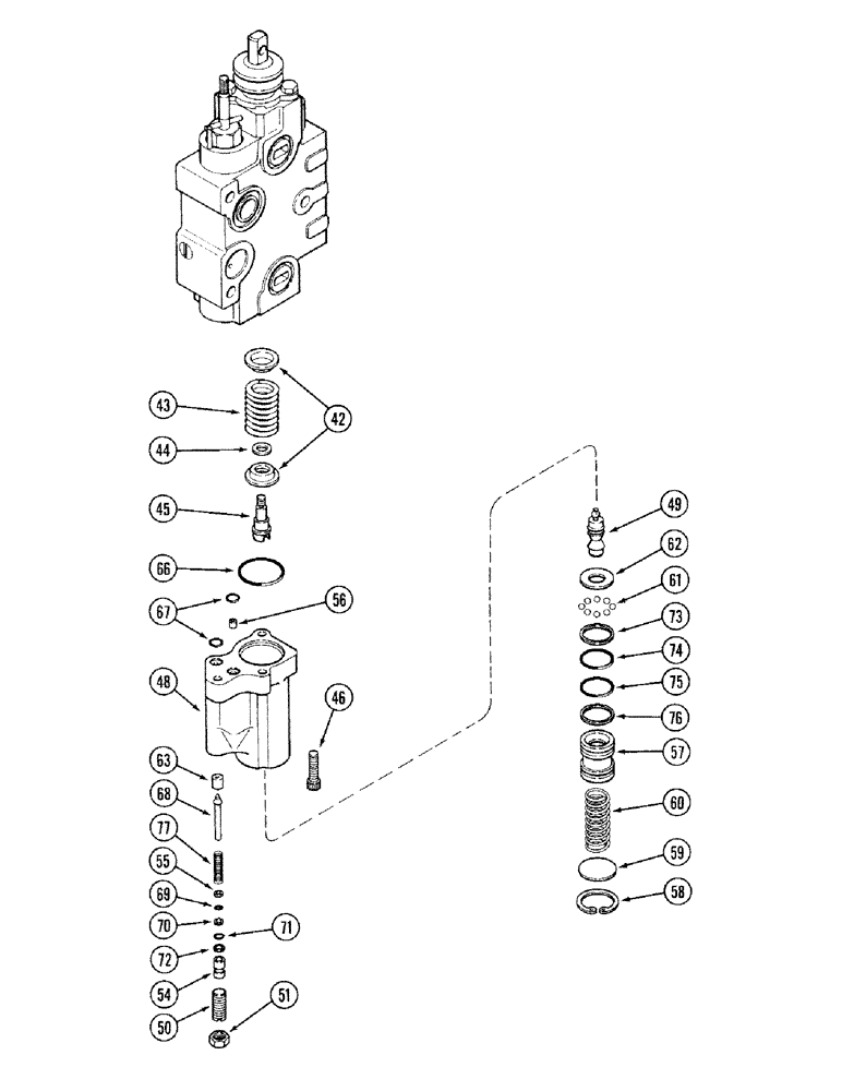 Схема запчастей Case IH 2394 - (8-098) - REMOTE VALVE BODY ASSEMBLY, WITH LOAD CHECK - 1986840C1 (CONTINUED) (08) - HYDRAULICS