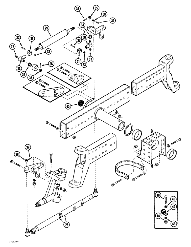 Схема запчастей Case IH 1660 - (5-28) - STEERING AXLE, ADJUSTABLE, RICE COMBINE (CONTD) (04) - STEERING