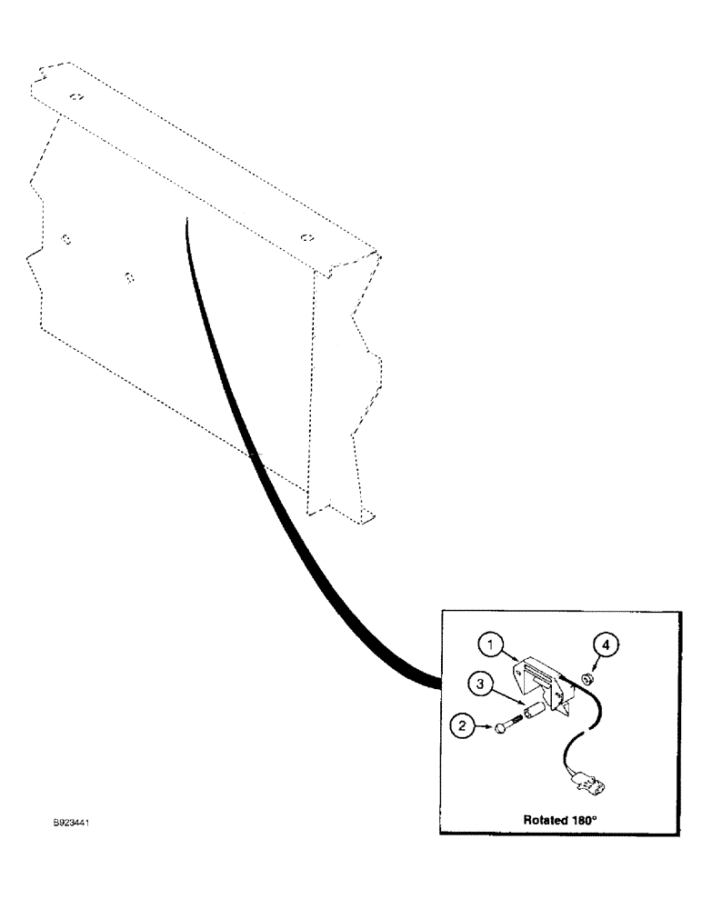 Схема запчастей Case IH 1688 - (4-58) - GRAIN TANK LEVEL SENSOR (06) - ELECTRICAL