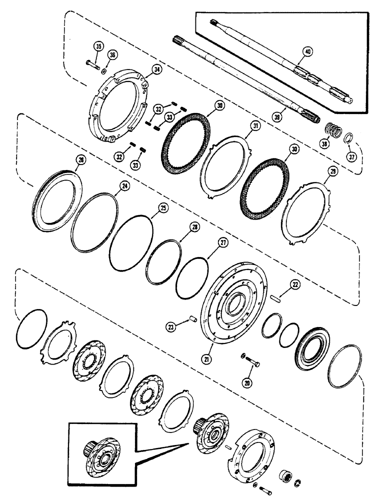 Схема запчастей Case IH 2670 - (208) - (C-1) AND (C-4) CLUTCHES, FIRST USED TRANSMISSION SERIAL NUMBER 10053441 (06) - POWER TRAIN