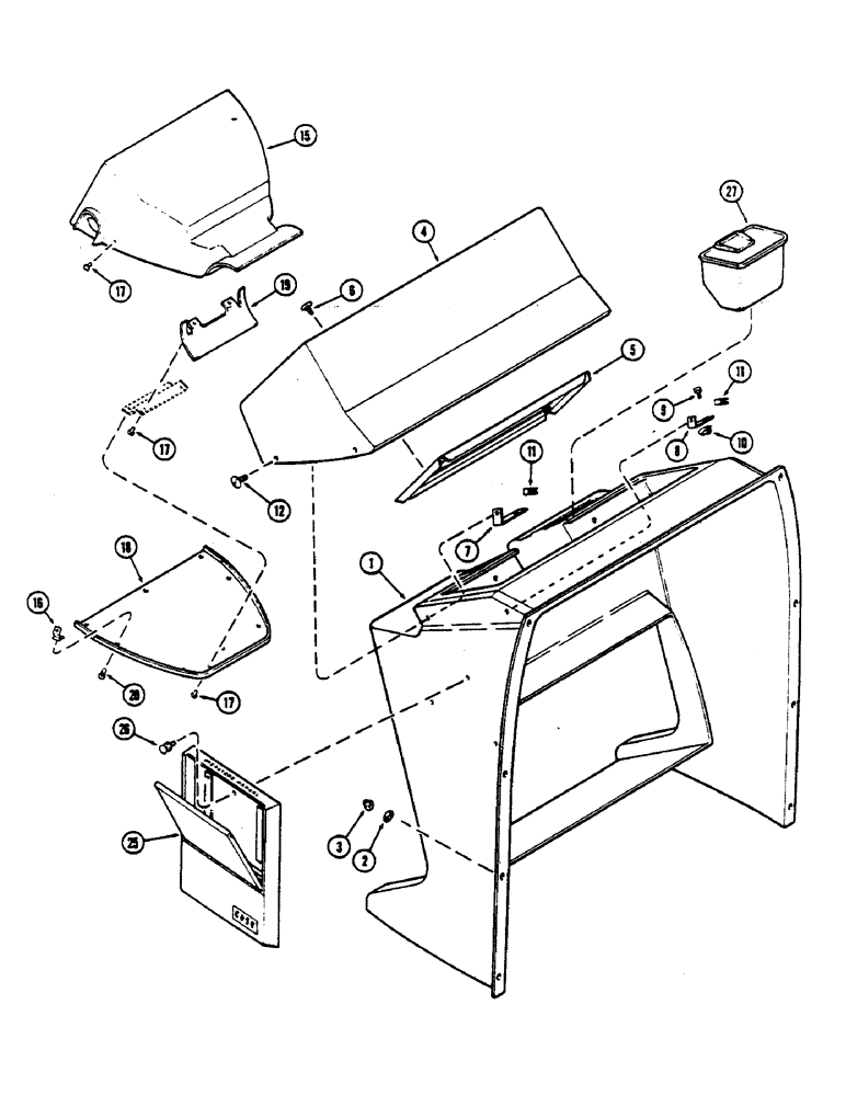 Схема запчастей Case IH 2590 - (9-336) - INSTRUMENT PANEL SHROUD (09) - CHASSIS/ATTACHMENTS